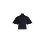 Alaia Ribbed Cotton High Neck T Shirt