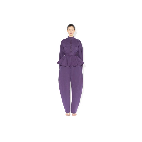 Alaïa Round Denim Jacket - ALAÏA Jackets - Laser Cut Luxury - Shop at Luxury Shoes 