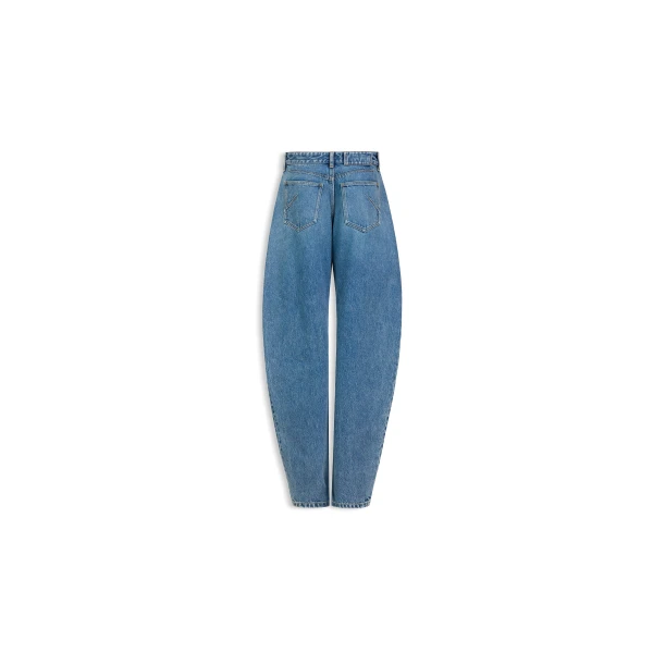 Alaia Round Denim Jeans, view 2
