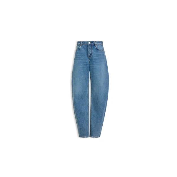 Alaïa Round Denim Jeans - ALAÏA Pants - Laser Cut Luxury - Shop at Luxury Shoes 