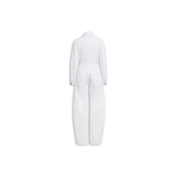 Alaïa Round Denim Jumpsuit - ALAÏA Jumpsuit - Laser Cut Luxury - Shop at Luxury Shoes 