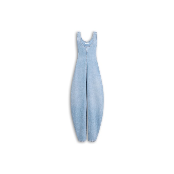 Alaïa Round Denim Jumpsuit - ALAÏA Jumpsuit - Laser Cut Luxury - Shop at Luxury Shoes 
