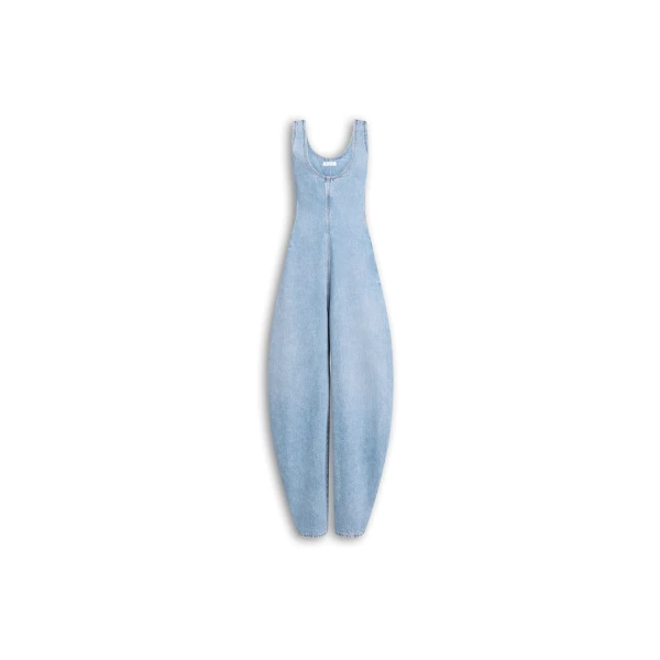 Alaïa Round Denim Jumpsuit - ALAÏA Jumpsuit - Laser Cut Luxury - Shop at Luxury Shoes 