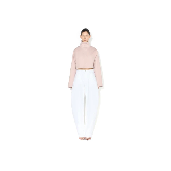 Alaia Round Denim Pants, view 2