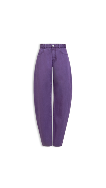 Alaïa Round Denim Pants - ALAÏA Pants - Laser Cut Luxury - Shop at Luxury Shoes 