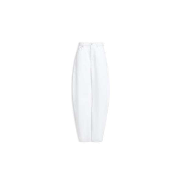 Alaïa Round Denim Pants - ALAÏA Pants - Laser Cut Luxury - Shop at Luxury Shoes 