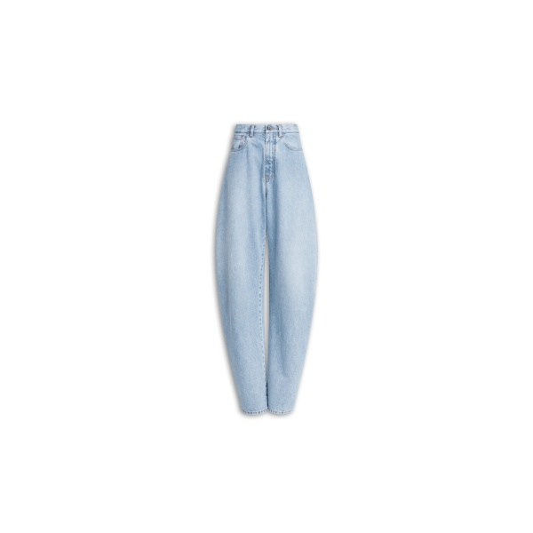 Alaïa Round Denim Pants - ALAÏA Pants - Laser Cut Luxury - Shop at Luxury Shoes 