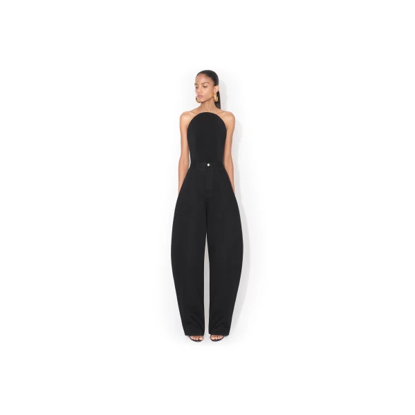 Alaia Round Jeans In Denim, view 2