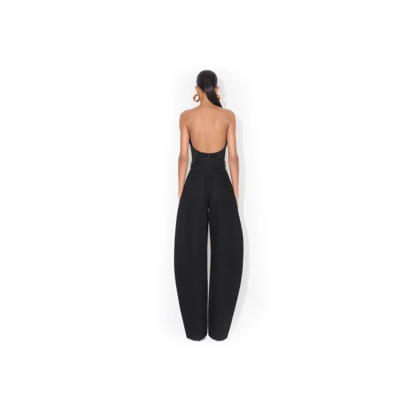 Alaia Round Jeans In Denim, view 3
