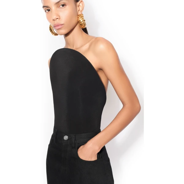Alaia Round Jeans In Denim, view 4