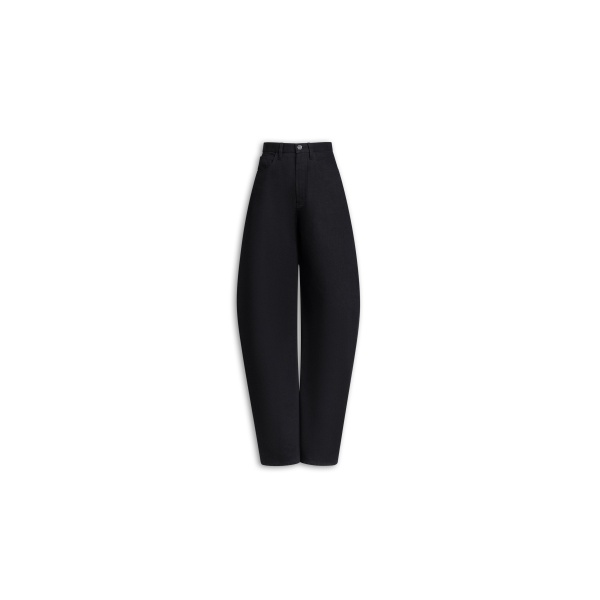 Alaïa Round Jeans In Denim - ALAÏA Pants - Laser Cut Luxury - Shop at Luxury Shoes 