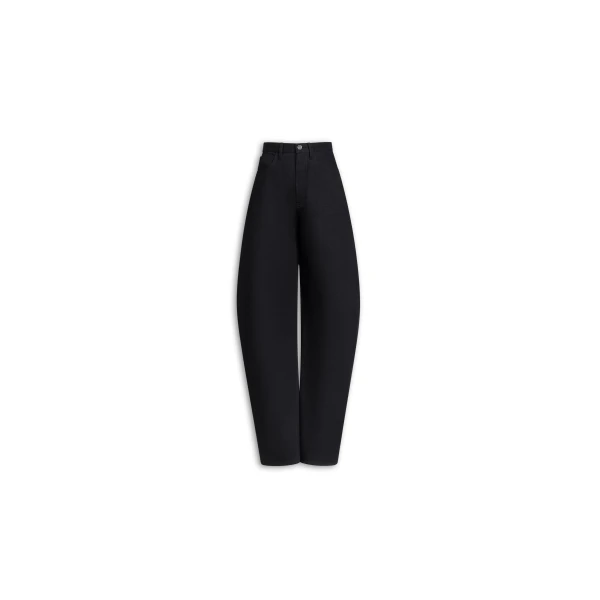 Alaïa Round Jeans In Denim - ALAÏA Pants - Laser Cut Luxury - Shop at Luxury Shoes 