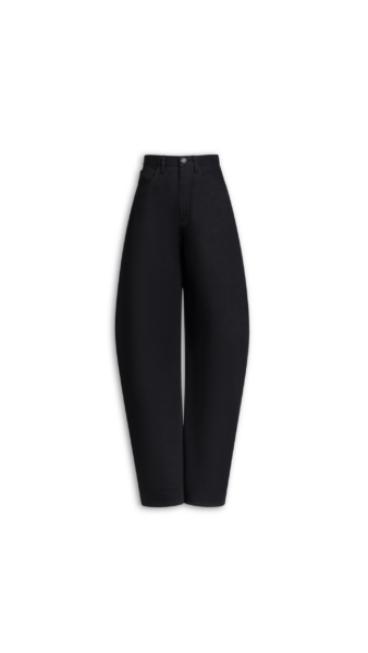 Alaïa Round Jeans In Denim - ALAÏA Pants - Laser Cut Luxury - Shop at Luxury Shoes 