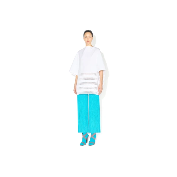 Alaïa Round Poplin Dress - ALAÏA Dresses - Laser Cut Luxury - Shop at Luxury Shoes 