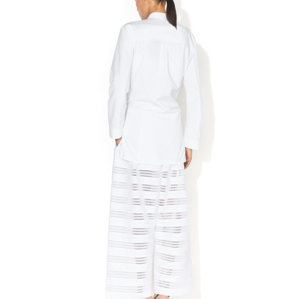 Alaia Round Poplin Pants, view 3