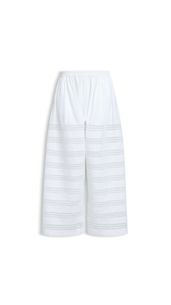 Alaïa Round Poplin Pants - ALAÏA Pants - Laser Cut Luxury - Shop at Luxury Shoes 