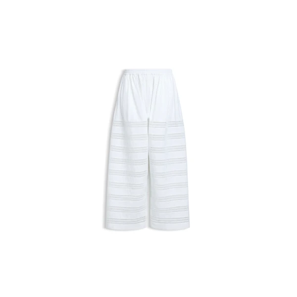 Alaïa Round Poplin Pants - ALAÏA Pants - Laser Cut Luxury - Shop at Luxury Shoes 