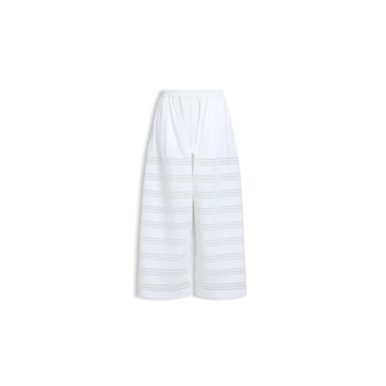 Alaïa Round Poplin Pants - ALAÏA Pants - Laser Cut Luxury - Shop at Luxury Shoes 