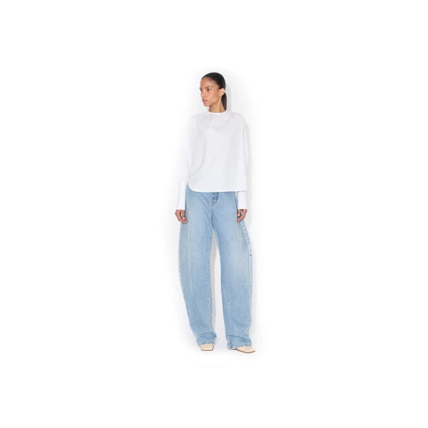 Alaia Ruched Poplin Blouse, view 2