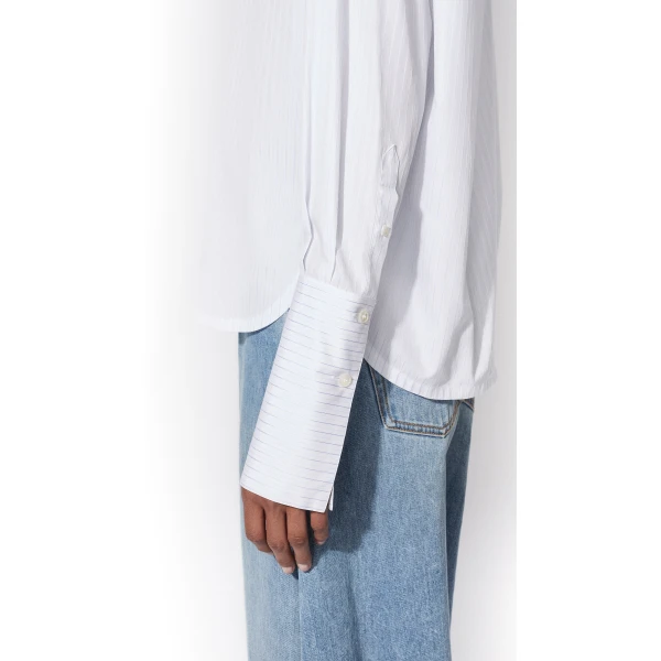 Alaia Ruched Poplin Blouse, view 4