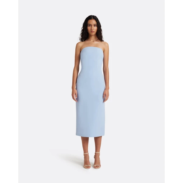 Safiyaa Aerine Midi Dress in Soft Sky, view 2
