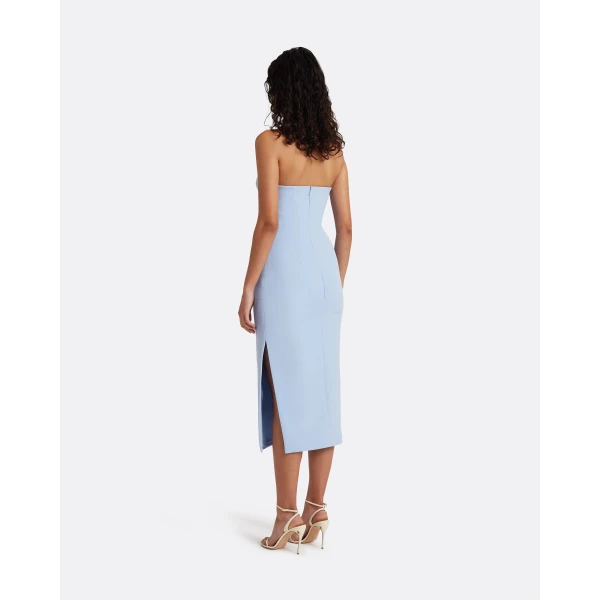 Safiyaa Aerine Midi Dress in Soft Sky, view 3