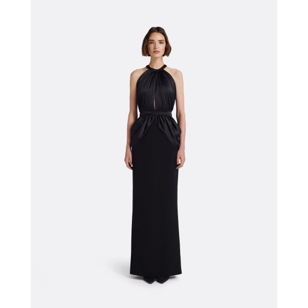 Safiyaa Amereis Long Dress in Black, view 2