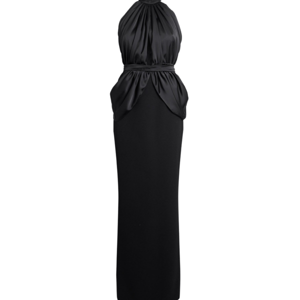 Safiyaa Amereis Long Dress in Black - Dresses - Demi-Couture Evening Wear at Luxury Shoes 