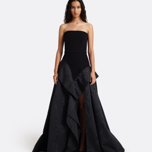 Safiyaa Anneline Long Dress in Black, view 2