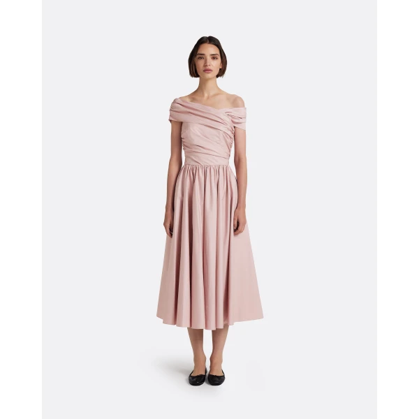 Safiyaa Appolline Midi Dress in Soft Pink, view 2
