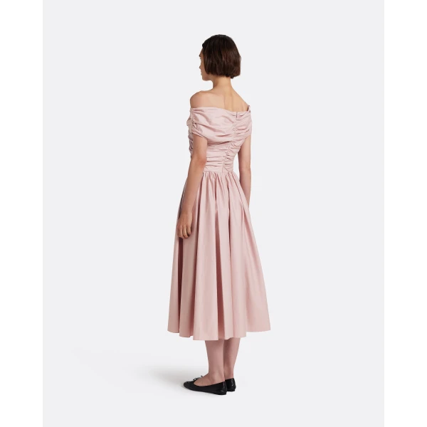 Safiyaa Appolline Midi Dress in Soft Pink, view 3