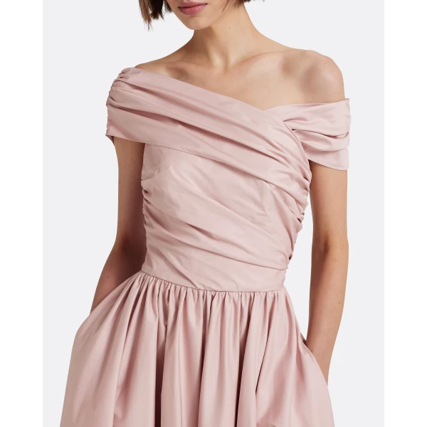 Safiyaa Appolline Midi Dress in Soft Pink, view 4