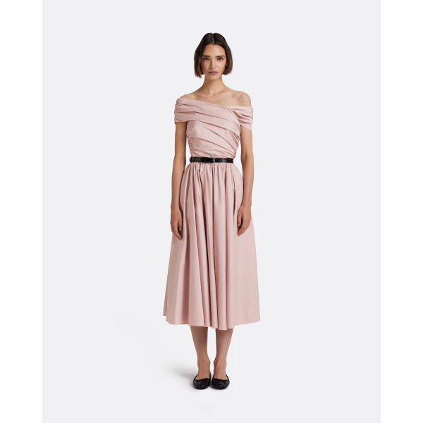 Safiyaa Appolline Midi Dress in Soft Pink, view 6