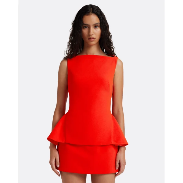 Safiyaa Ashlyn Top in Apple Red, view 2