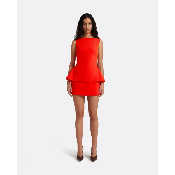 Safiyaa Ashlyn Top in Apple Red, view 3
