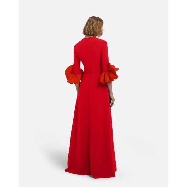 Safiyaa Belen Long Dress in Cherry Red, view 3