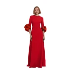 Safiyaa Belen Long Dress in Cherry Red