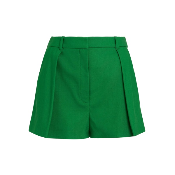 Safiyaa Cierra Shorts in Blade Green - Shorts - Demi-Couture Evening Wear at Luxury Shoes 