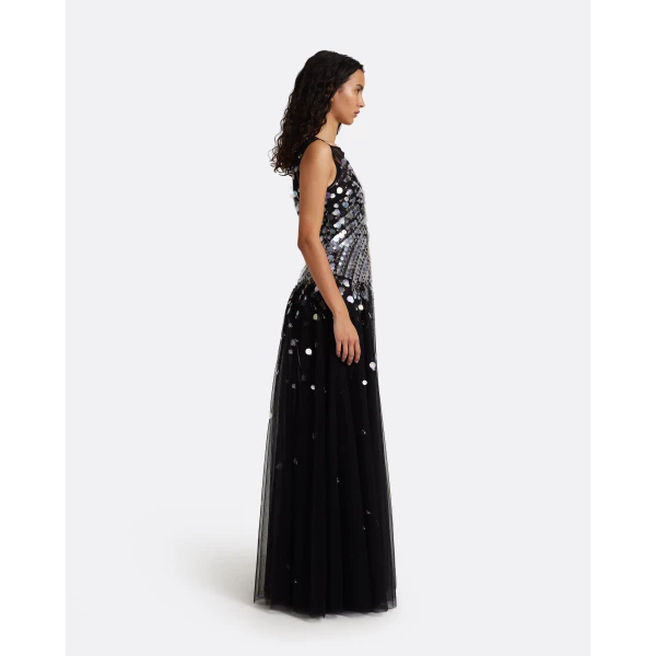 Safiyaa Dixie Long Dress in Black, view 5