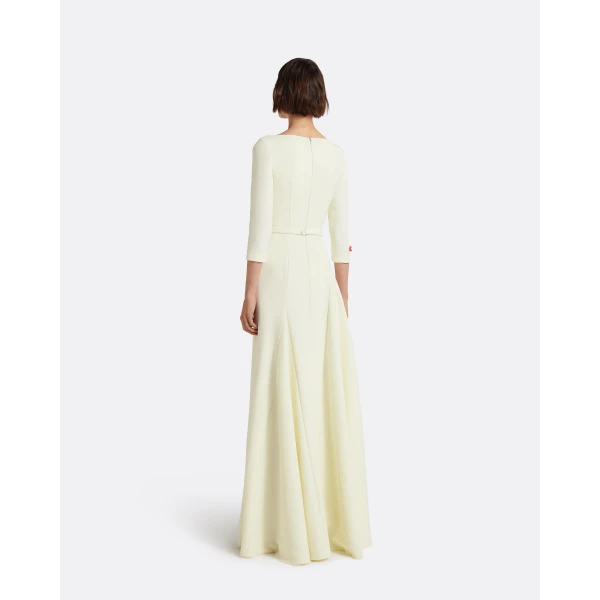 Safiyaa Emilia Long Dress in Sorbet with Pink Embroidery, view 3