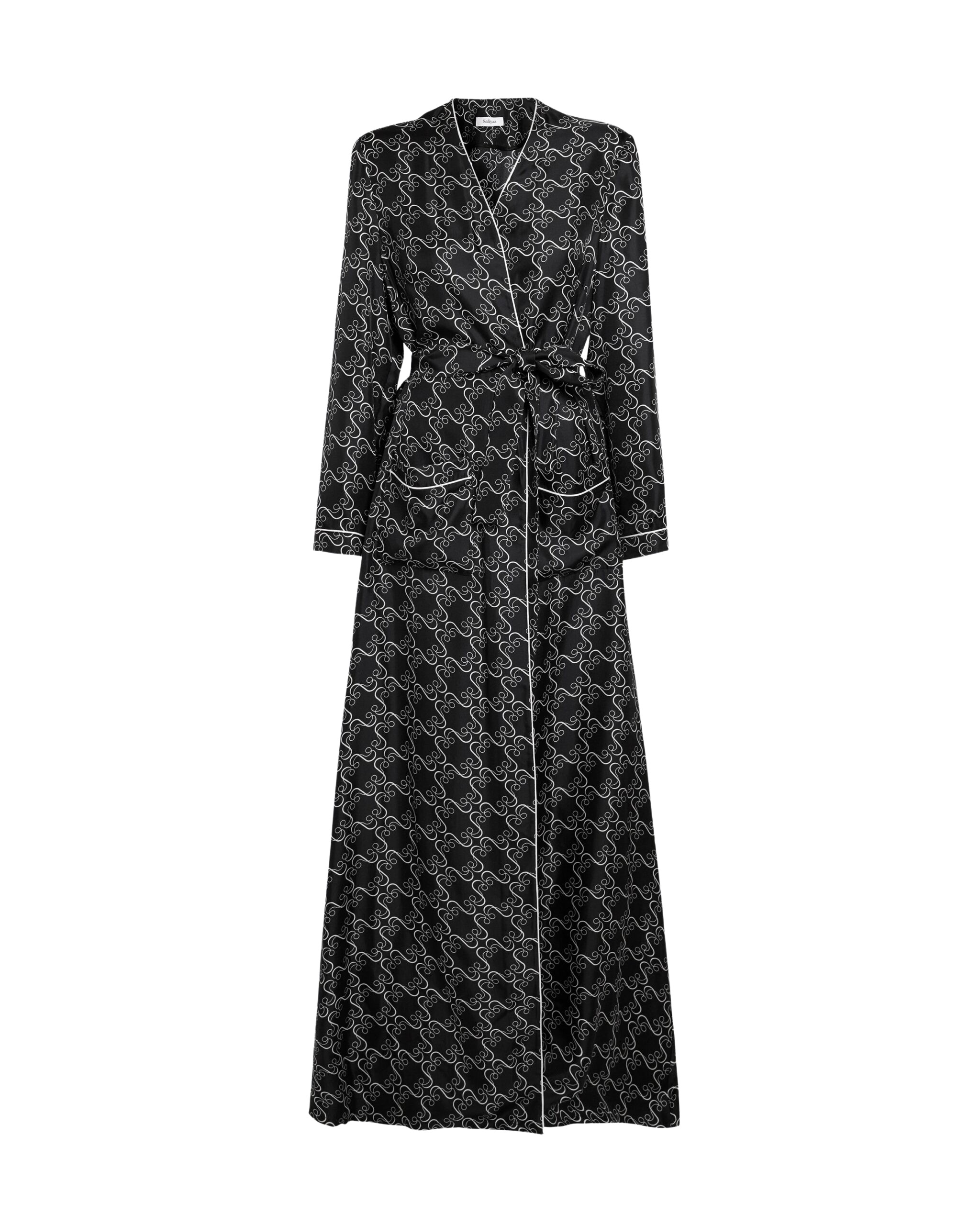 Safiyaa Fiorella Jacket in Ecru on Black