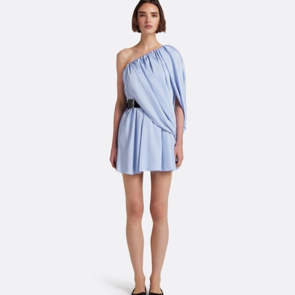 Safiyaa Flourine Mini Dress in Soft Sky, view 6