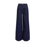 Safiyaa Fulvia Denim Trouser in Dark Wash