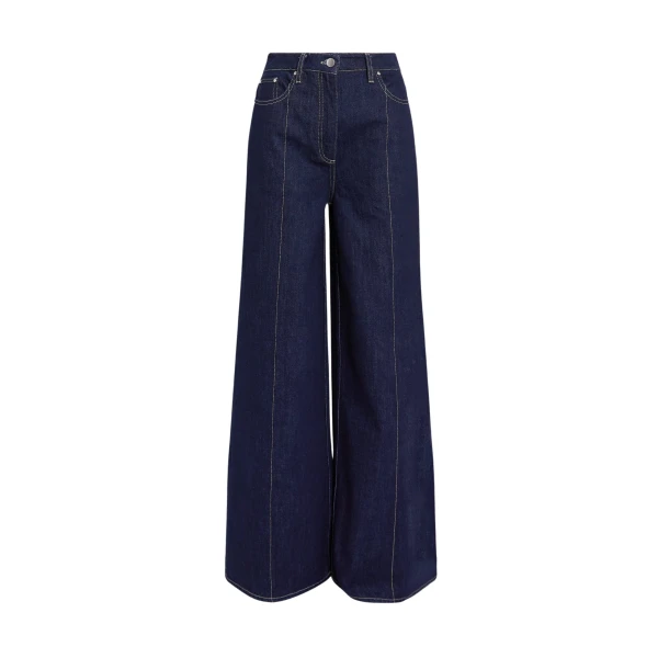 Safiyaa Fulvia Denim Trouser in Dark Wash