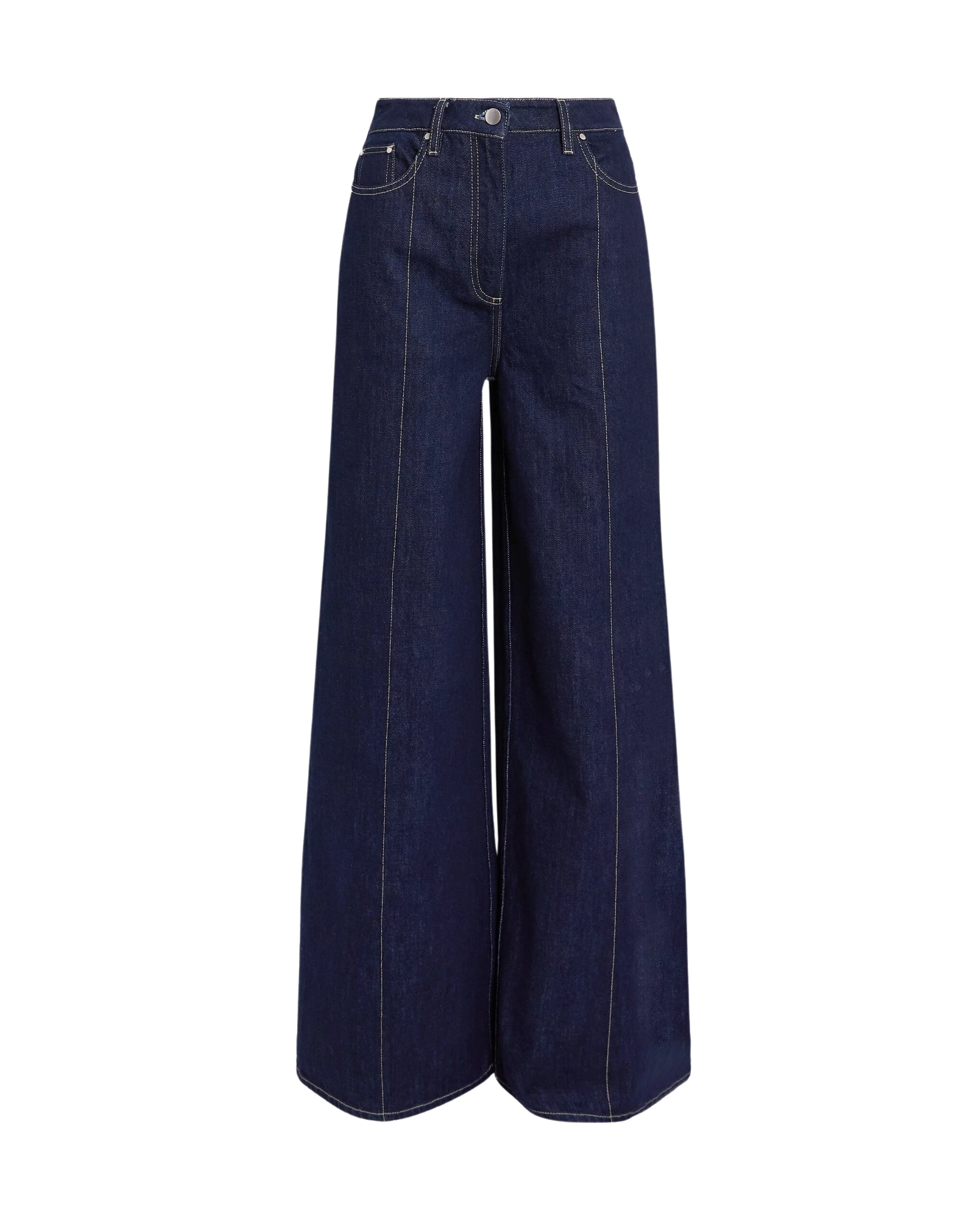 Safiyaa Fulvia Denim Trouser in Dark Wash