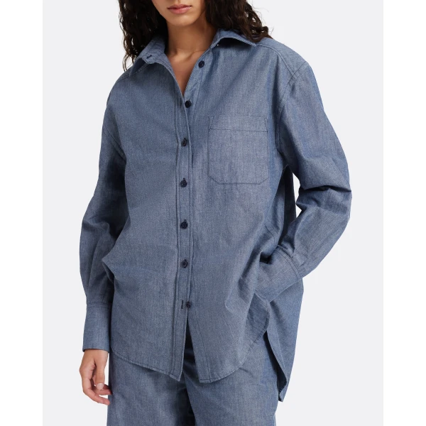 Safiyaa Giada Shirt in Blue Blend, view 5