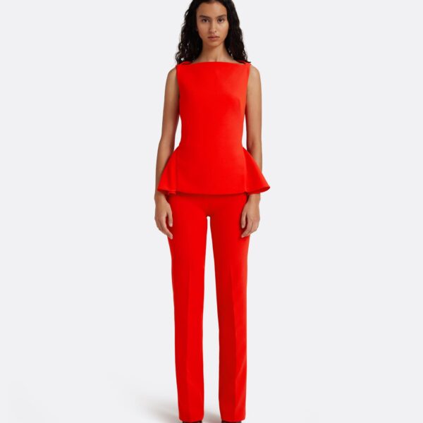 Safiyaa Goldie Trousers in Apple Red, view 2
