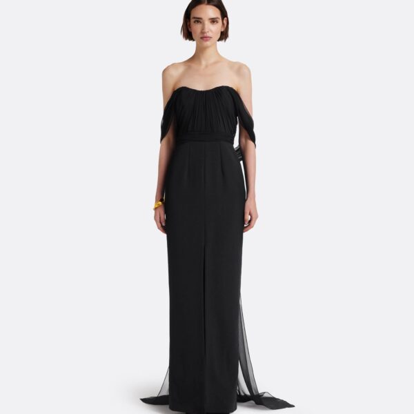 Safiyaa Iselle Dress Long in Black, view 2