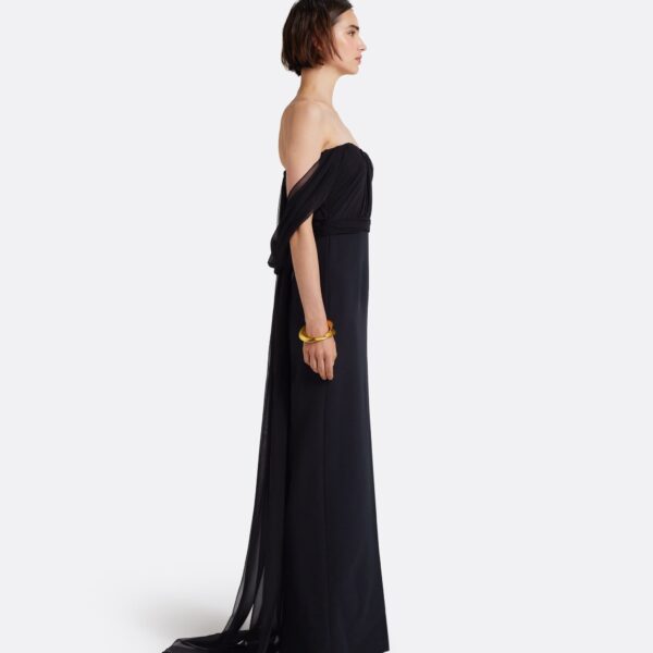 Safiyaa Iselle Dress Long in Black, view 5