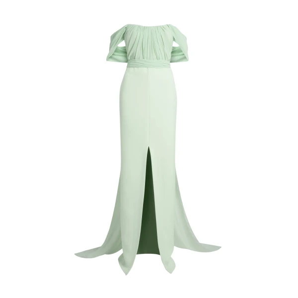 Safiyaa Iselle Dress Long in Sea Glass